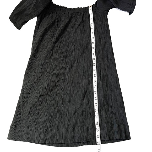 Reformation Jeans Women’s Black Puff Sleeve Mini Dress Small Cotton - Picture 8 of 10